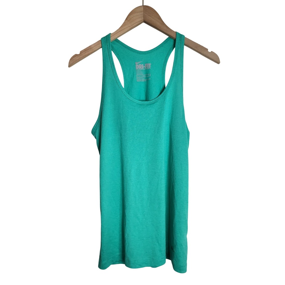 Nike Dri-Fit Tank Top Womens M Green Running Training Racerback NWT